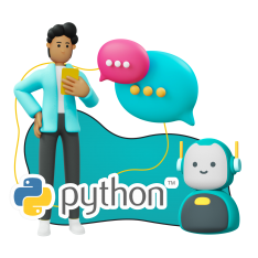 Умный чат-бот на Python - КИБЕРшкола программирования для детей, компьютерные курсы для школьников, начинающих и подростков - KIBERone г. Арзамас